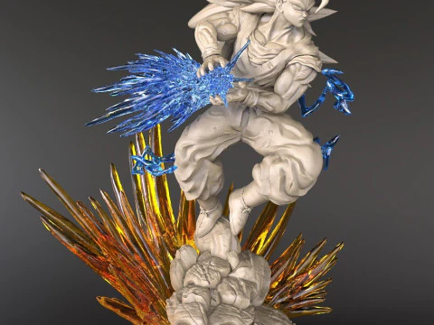 Goku SSJ3 Figurine 3D Print Model