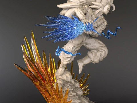Goku SSJ3 Figurine 3D Print Model