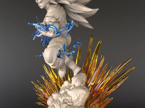 Goku SSJ3 Figurine 3D Print Model