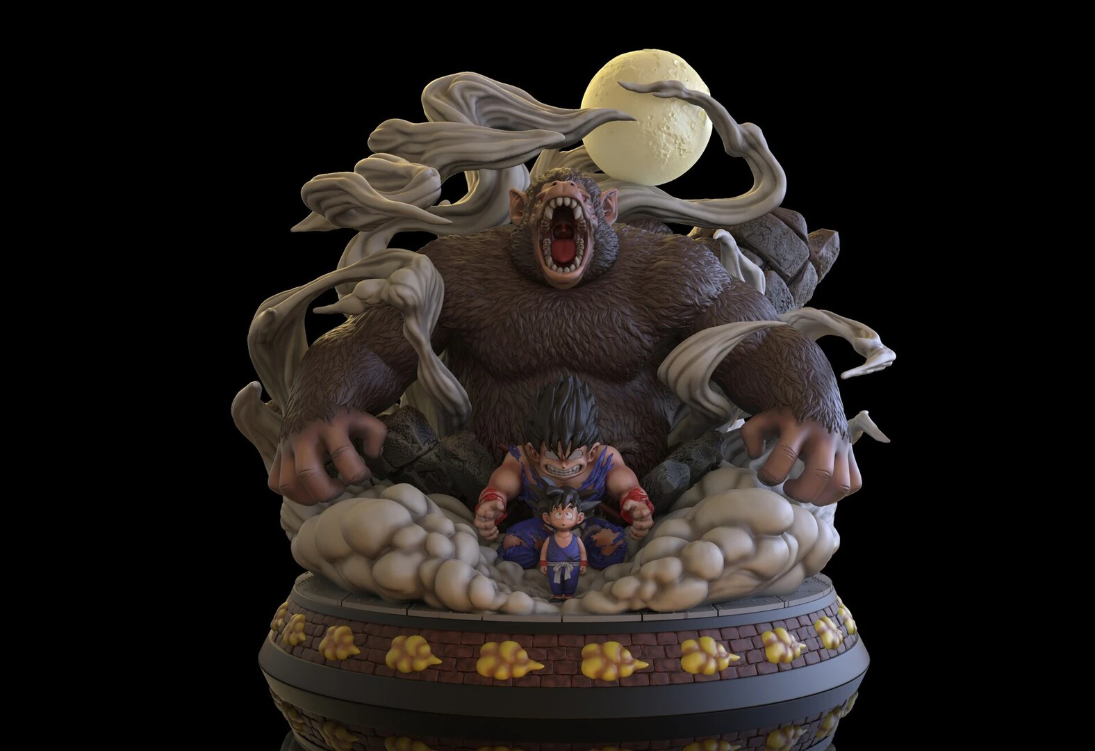 Goku Tranformation 3D Print Model .c4d .max .obj .3ds .fbx .stl .blend 