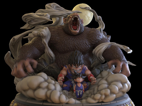Goku Tranformation 3D 프린트 모델