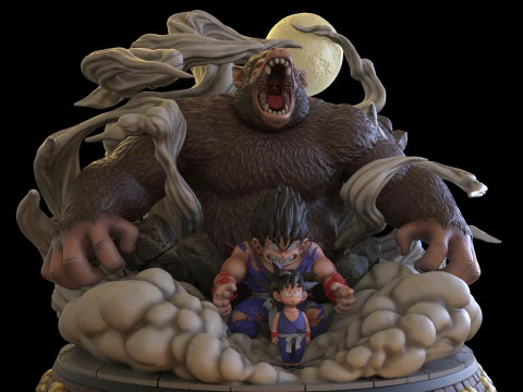 Goku Tranformation 3D Print Model