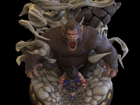 Goku Tranformation 3D Print Model