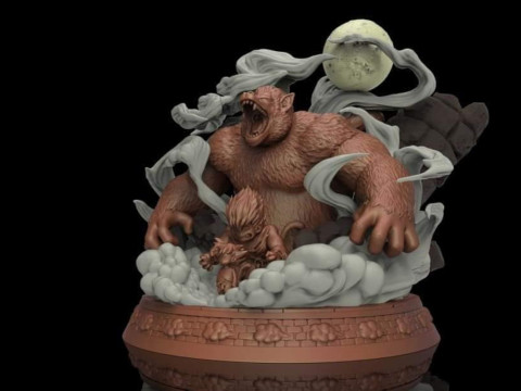 Goku Tranformation 3D 프린트 모델