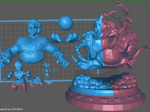 Goku Tranformation 3D Print Model