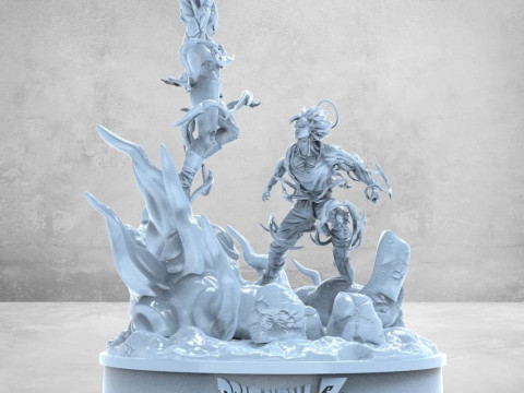 Goku vs Vegeta 3D 프린트 모델