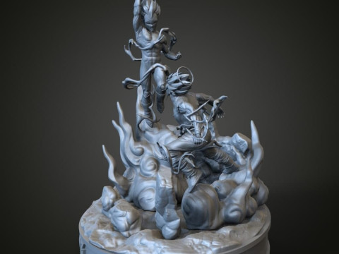 Goku vs Vegeta Modello di stampa 3D