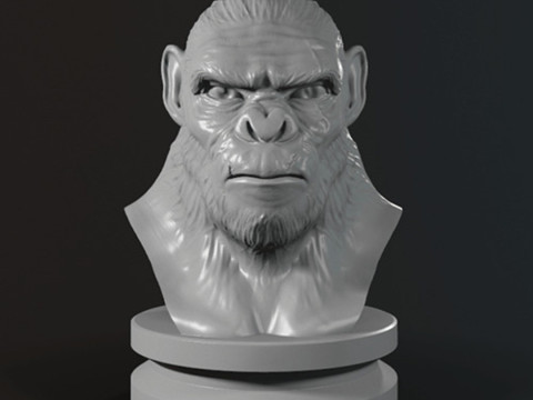 Koba Monkey Bust 3D 프린트 모델
