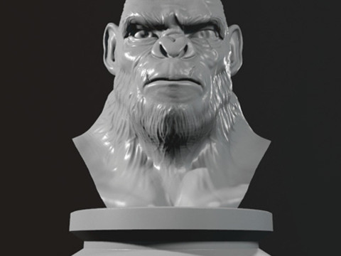 Koba Monkey Bust 3D printmodel