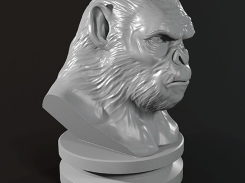 Koba Monkey Bust 3D printmodel