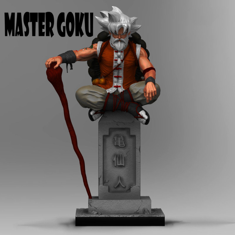Maestro Goku Modello di stampa 3D .c4d .max .obj .3ds .fbx .stl .blend