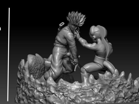 Mecha Frieza Vs Future Trunks Model Cetak 3D