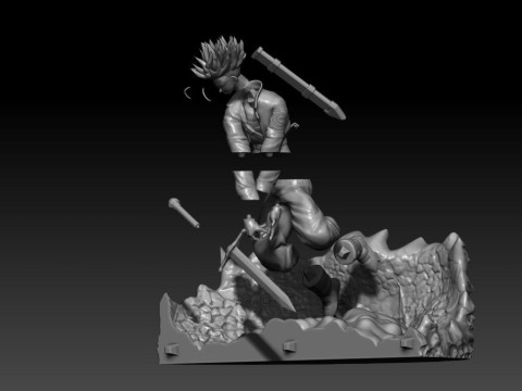 Mecha Frieza Vs Future Trunks 3D printmodel