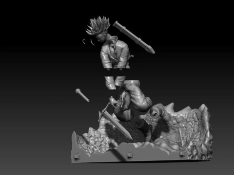Mecha Frieza Vs Future Trunks 3D Print Model