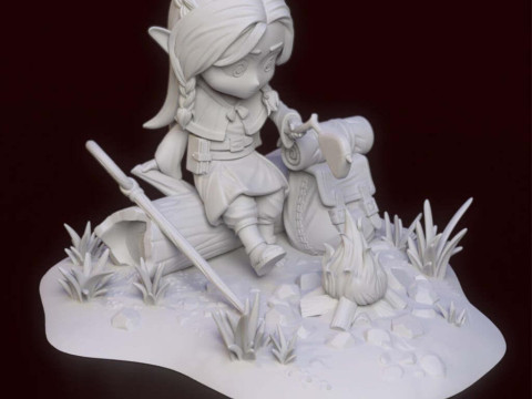 Chibi Marcille - Penjara Bawah Tanah Meshi Model Cetak 3D