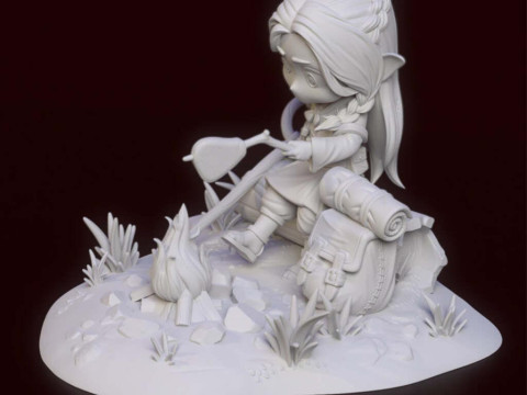 Chibi Marcille - Penjara Bawah Tanah Meshi Model Cetak 3D