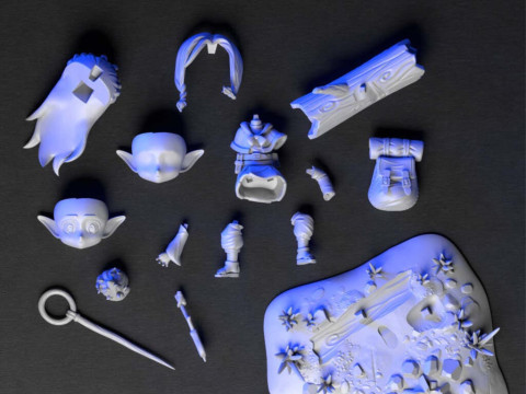 Chibi Marcille - Penjara Bawah Tanah Meshi Model Cetak 3D