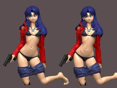 Misato Katsuragi Model Cetak 3D