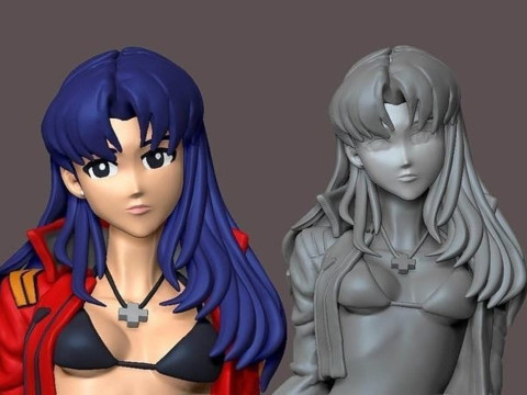 Misato Katsuragi Model Cetak 3D