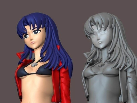 Misato Katsuragi Model Cetak 3D