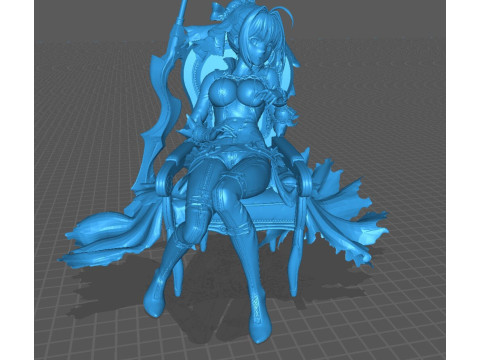 Versi Saber-Nero Claudius Bride Model Cetak 3D