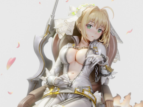 Versi Saber-Nero Claudius Bride Model Cetak 3D