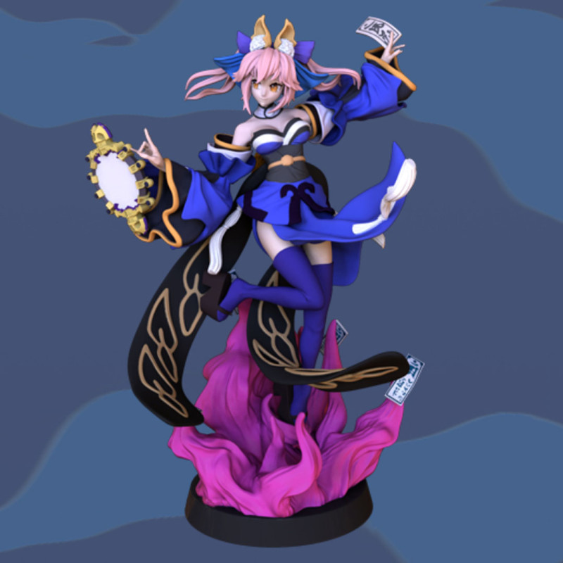 Tamamo no Mae 3D Print Model .c4d .max .obj .3ds .fbx .stl .blend 