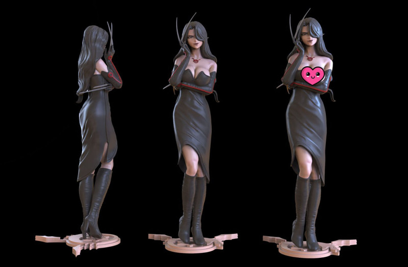 Lust - Fullmetal Alchemist 3D Print Model .c4d .max .obj .3ds .fbx .stl .blend