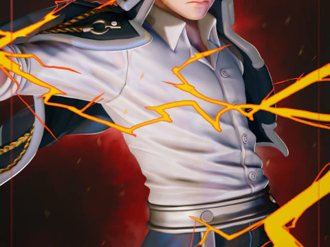 Рой Мустанг - сталевий алхімік 3D Принт Модель