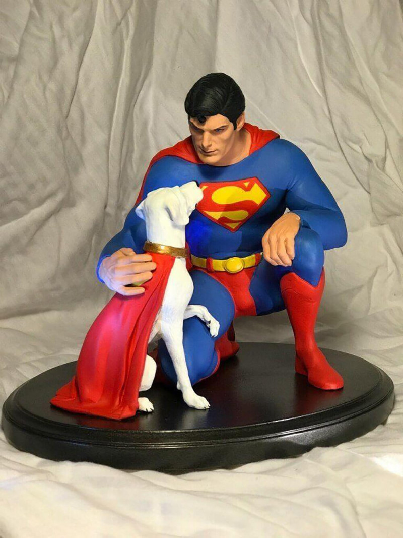 Superman and Dog Krypton 3D Print Model .c4d .max .obj .3ds .fbx .stl .blend 