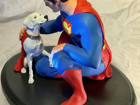 Superman and Dog Krypton 3D Print Model
