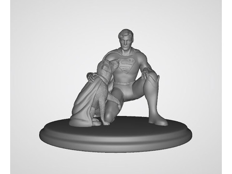 Superman and Dog Krypton 3D Print Model