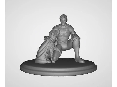 Superman and Dog Krypton 3D Print Model