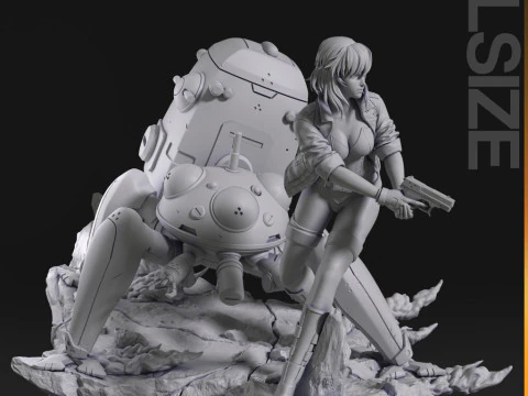Motoko Kusanagi - Ghost in the Shell 3D Print Model
