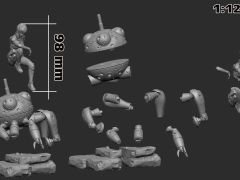 Motoko Kusanagi Figure 3D Print Model