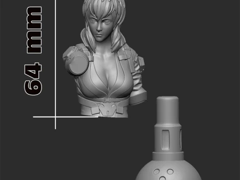 Motoko Kusanagi Figure 3D Print Model