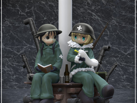 &Uacute;ltima turn&ecirc; feminina - Chito e Yuuri Modelo de Impressão 3D