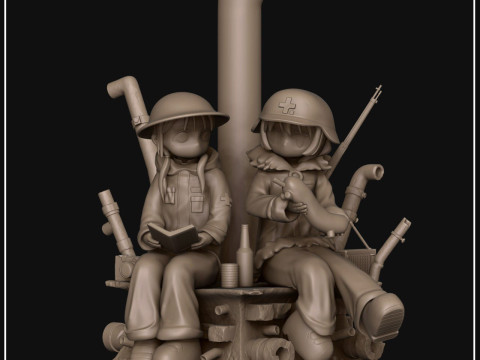 &Uacute;ltima gira de chicas: Chito y Yuuri Modelo de impresión 3D