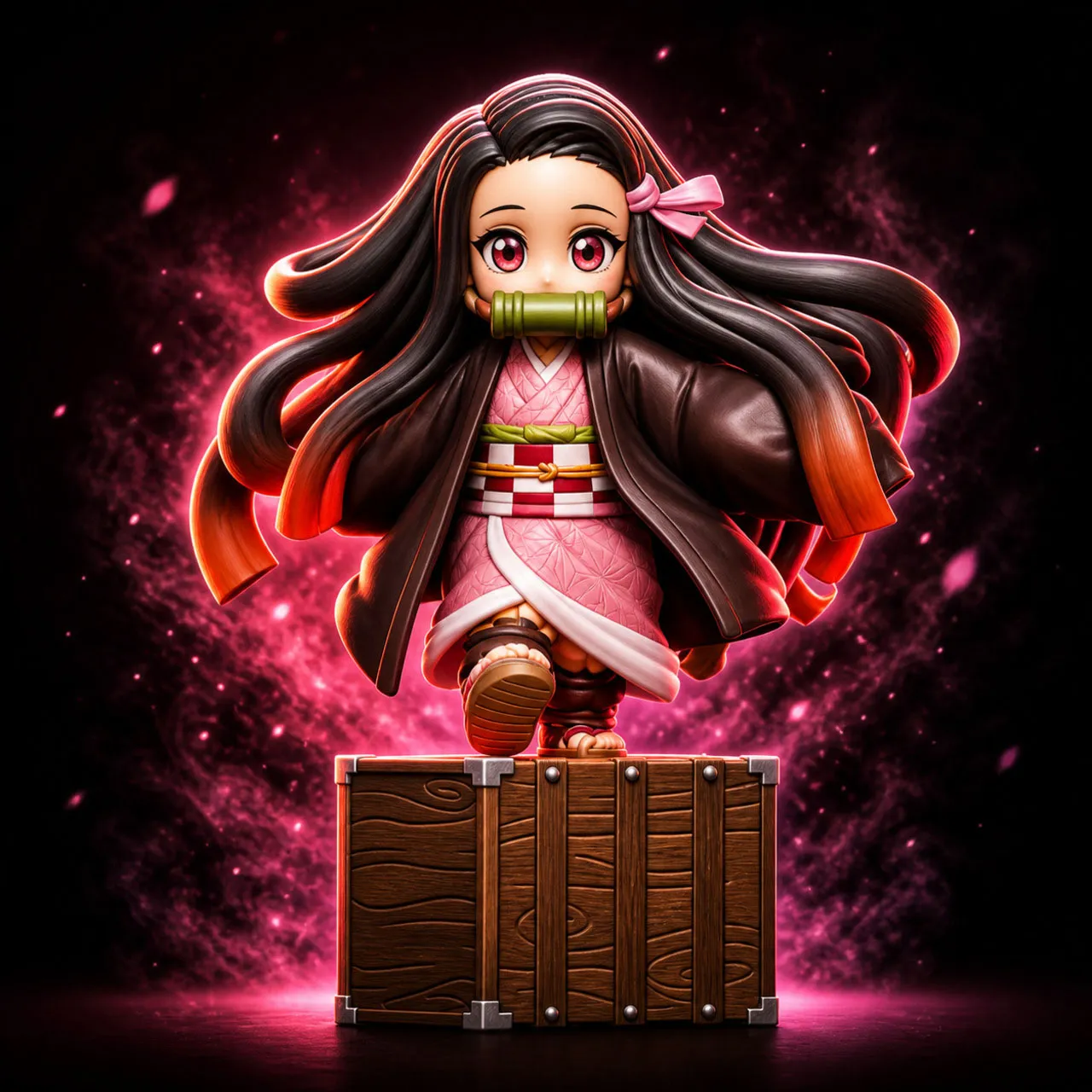 Chibi Nezuko - Demon Slayer 3D Print Model .c4d .max .obj .3ds .fbx .stl .blend 