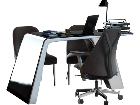 Office Desk 3D Model