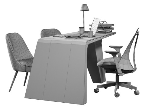 Office Desk 3D Model