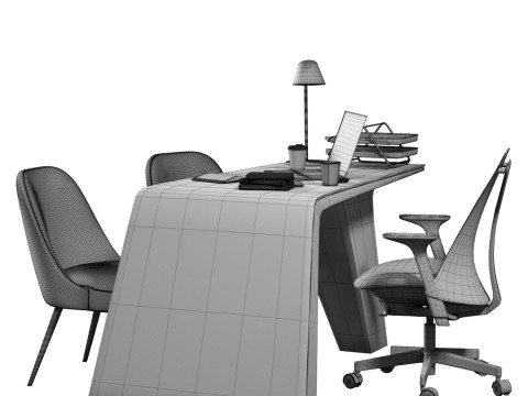 Office Desk 3D Model