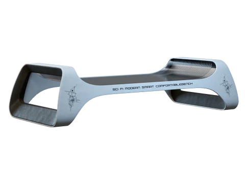 Futurystyczna ławka Model 3D