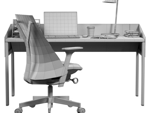 Office Workplace 3D Model