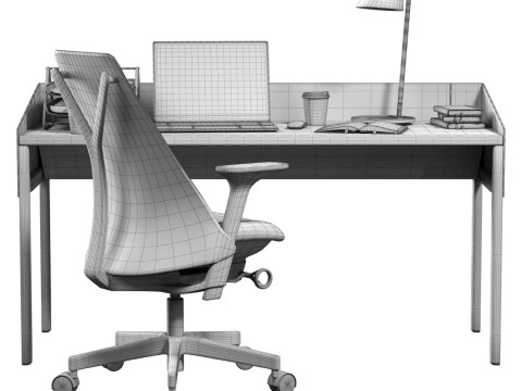 Office Workplace 3D Model