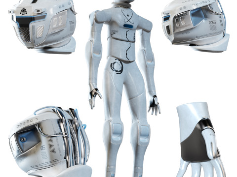 Futuristic Humanoid Robot Modelo 3D