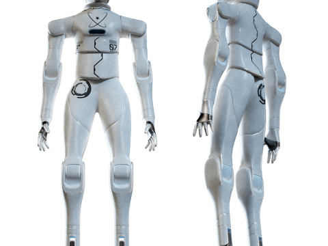 Futuristic Humanoid Robot 3D 모델