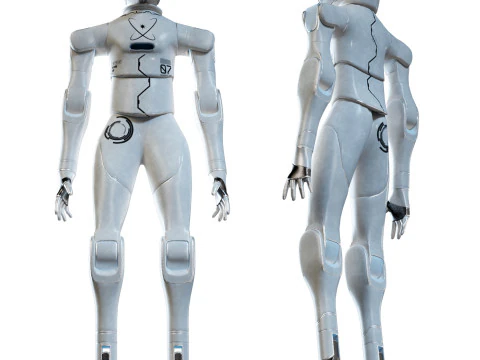 Futuristic Humanoid Robot 3D Model
