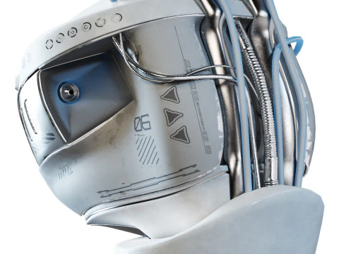 Futuristic Humanoid Robot 3D Model