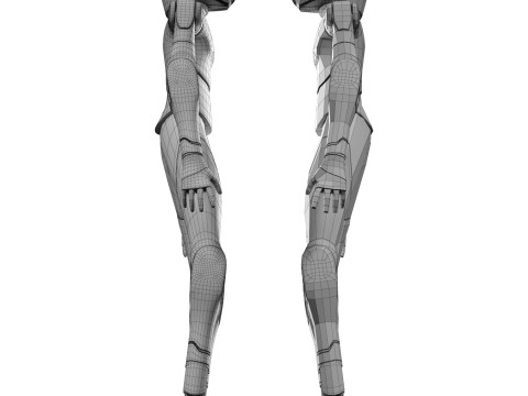 Futuristic Humanoid Robot 3D 모델